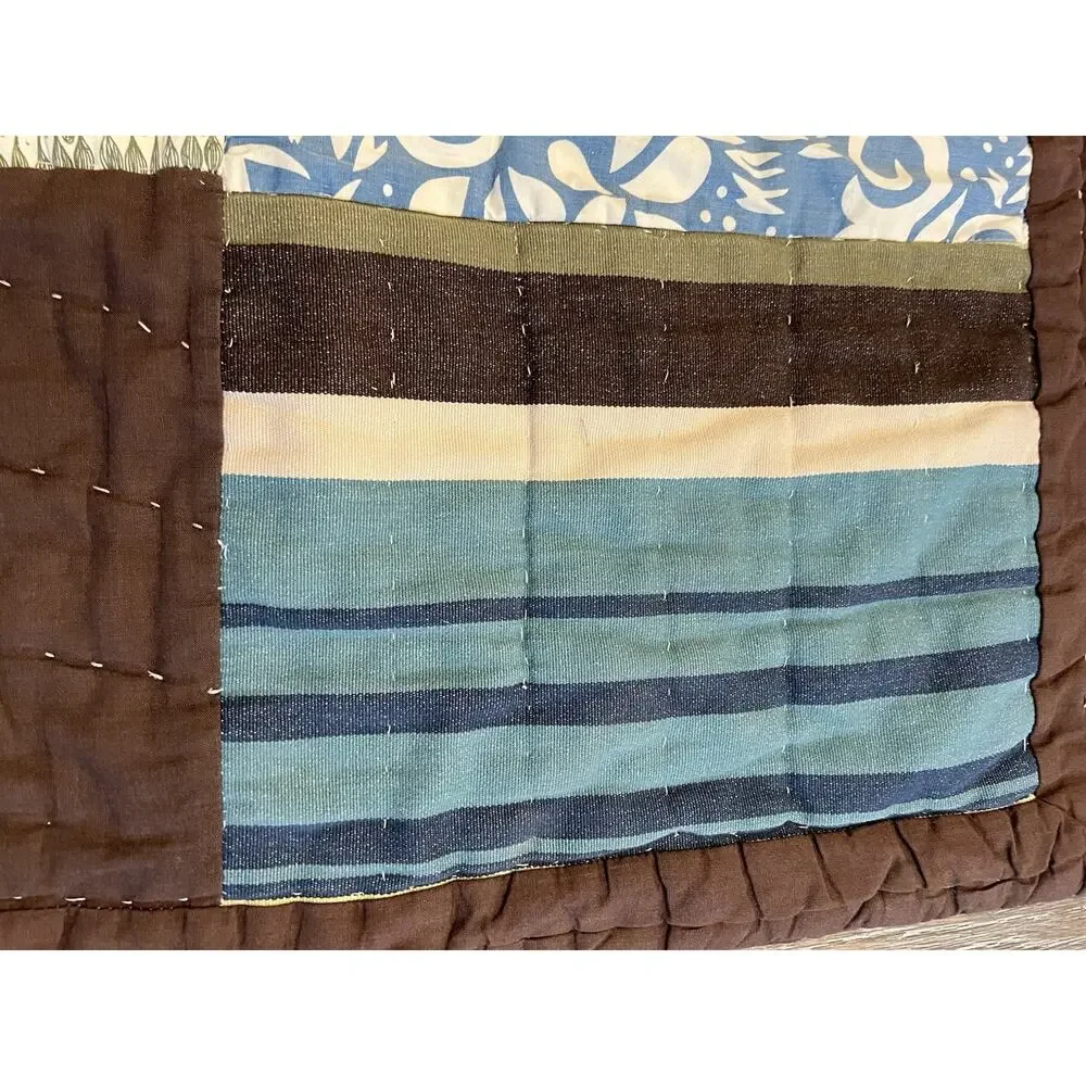 Pottery Barn Teen Patchwork Quilted‎ Standard Pillow Cover Sham 20x26 Boho